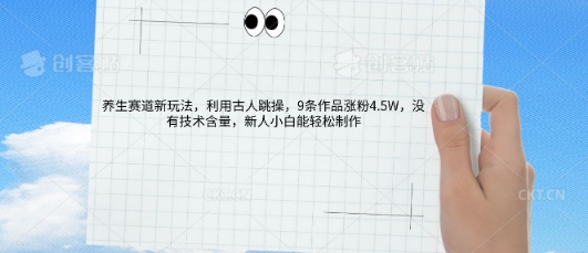 AI养生赛道新玩法，10条作品涨粉5.2W，操作简单，新人小白能轻松制作-馬上搞钱