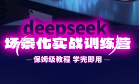 DeepSeek场景化实战训练营,保姆级教程,学完即用,手把手教你用DeepSeek提升效率-馬上搞钱